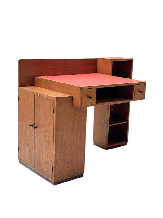 Art Deco Modernist Desk by P.E.L. Izeren for De Genneper Molen, 1920s